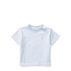 Ralph Lauren Striped Cotton Jersey T-shirt Beryl Blue/white 9m