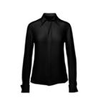 Ralph Lauren Francoise Silk Shirt Black