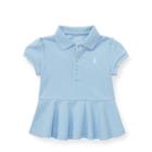 Ralph Lauren Cotton Piqu Peplum Polo Shirt Elite Blue 3m
