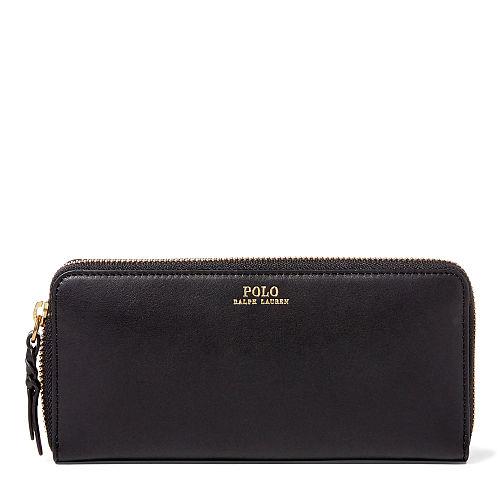 Polo Ralph Lauren Leather Zip-around Wallet Black