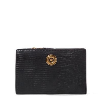 Ralph Lauren Faux-lizard Compact Wallet Black