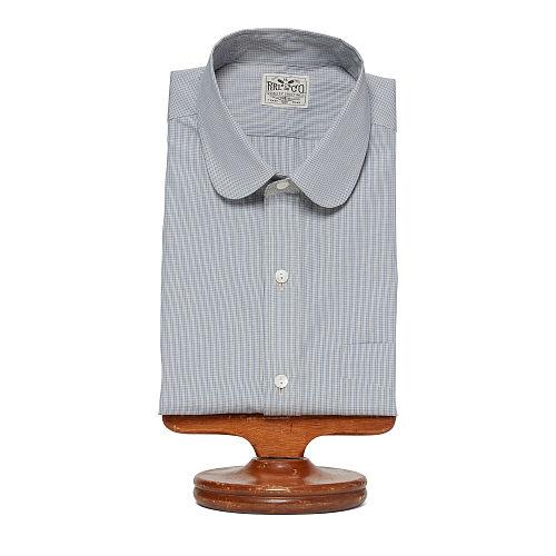 Ralph Lauren Rrl Max Cotton Club-collar Shirt Rl 815 Cream Blue
