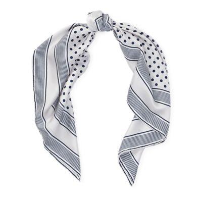 Ralph Lauren Dot Silk Scarf Cream