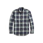 Ralph Lauren Classic Fit Plaid Cotton Shirt Pine Green/yellow Multi 1x Big