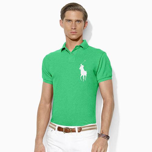 Polo Ralph Lauren Custom Fit Cotton Mesh Polo Pale Kelly