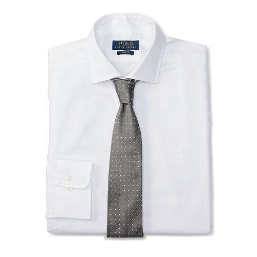 Polo Ralph Lauren Slim Cotton Twill Dress Shirt 1018d White