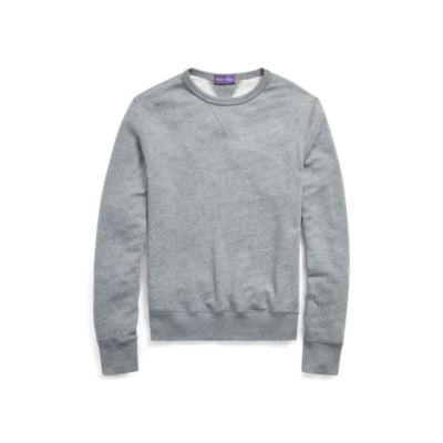 Ralph Lauren Cotton-blend Crewneck Pullover Flannel Grey Heather