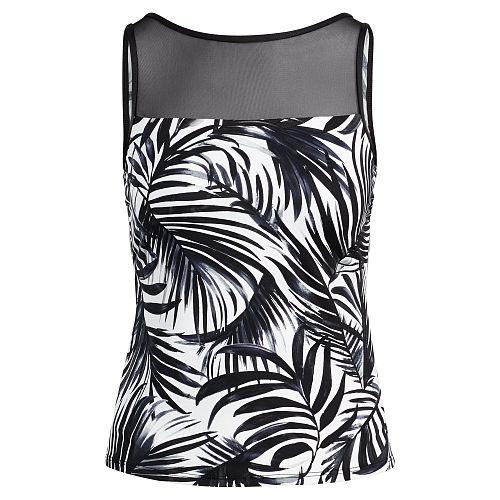 Ralph Lauren Lauren Mesh-yoke Palm-print Tankini