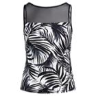 Ralph Lauren Lauren Mesh-yoke Palm-print Tankini