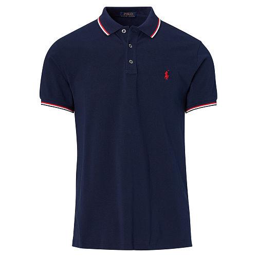 Polo Ralph Lauren Custom Fit Cotton Mesh Polo Cruise Navy