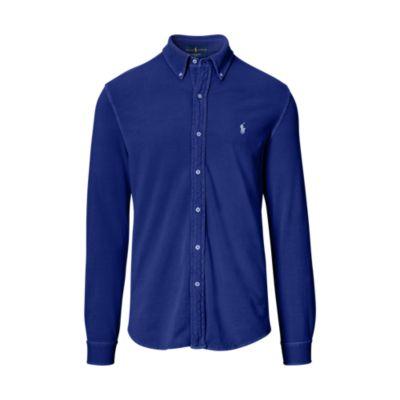 Ralph Lauren Classic Fit Mesh Shirt Cabana Blue 3xl Tall
