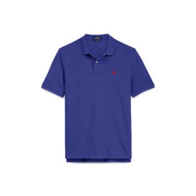 Ralph Lauren Custom Slim Fit Mesh Polo Provincetown Blue/red Pp