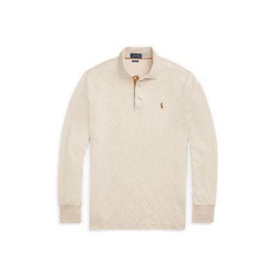 Ralph Lauren Custom Slim Long-sleeve Polo Expedition Dune Heather