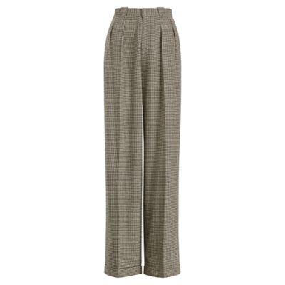 Ralph Lauren Haden Houndstooth Wool Pant Black/antique Cream