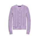 Ralph Lauren Pointelle-knit Cardigan New Lilac