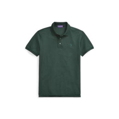 Ralph Lauren Custom Fit Piqu Polo Shirt Scotch Pine