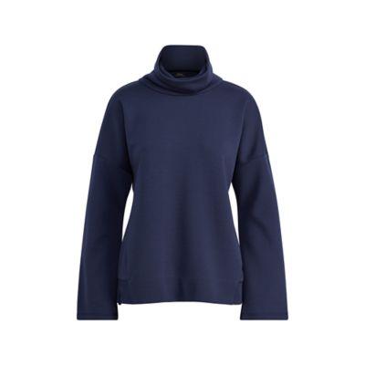 Ralph Lauren Funnelneck Bell-sleeve Top French Navy