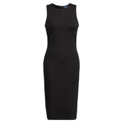 Ralph Lauren Ponte Lace-up Dress Polo Black