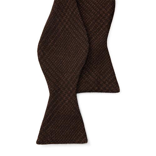 Polo Ralph Lauren Plaid Wool-silk Twill Bow Tie Brown