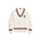 Ralph Lauren Cotton-blend Cricket Sweater Cream/black Multi