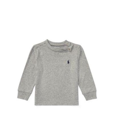 Ralph Lauren Cotton Jersey Crewneck T-shirt Andover Heather 6m