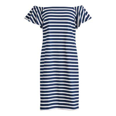 Ralph Lauren Striped Off-the-shoulder-dress True Indigo/natural Mp