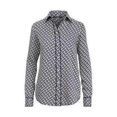 Ralph Lauren Geo-print Twill Shirt Navy/cream