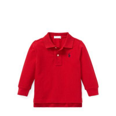 Ralph Lauren Cotton Mesh Polo Shirt New Red 6m