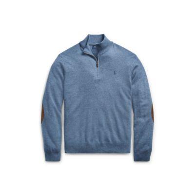 Ralph Lauren Merino Wool Half-zip Sweater Supply Blue Heather 1x Big
