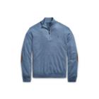Ralph Lauren Merino Wool Half-zip Sweater Supply Blue Heather 1x Big