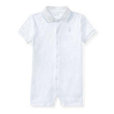 Ralph Lauren Cotton Interlock Polo Shortall White 6m