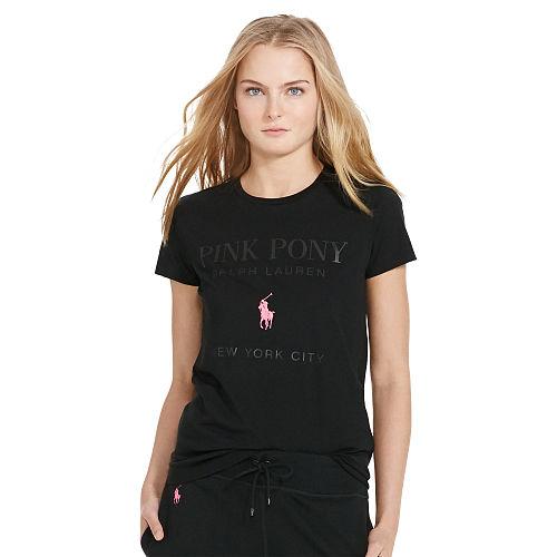 Ralph Lauren Pink Pony Pink Pony Cotton Jersey Tee Collection Black