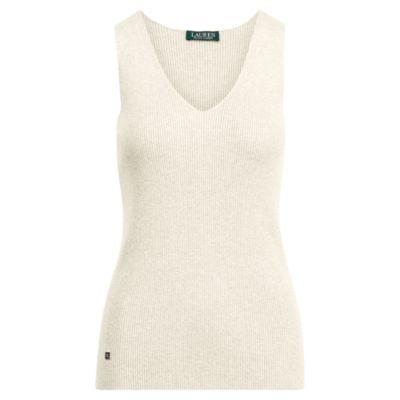 Ralph Lauren Ribbed Cotton-blend Tank Natural