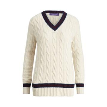 Ralph Lauren The Cricket Sweater Cream/bordeaux/navy