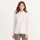 Ralph Lauren Lauren Layered Cotton-blend Sweater Pale Rose