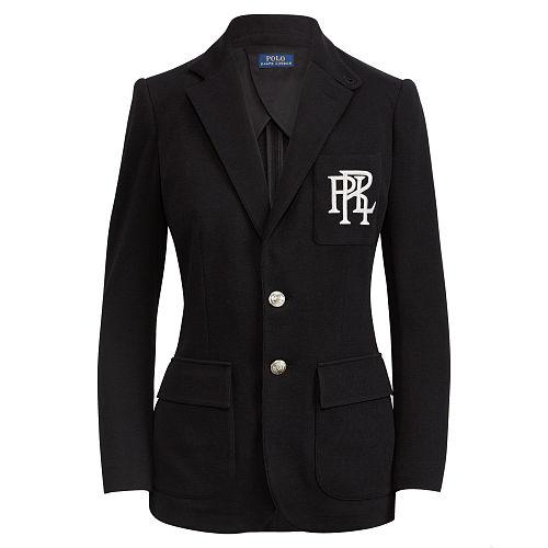 Polo Ralph Lauren Knit Cotton Blazer Black