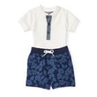 Ralph Lauren Cotton Tee & Short Set True Navy Multi 3m