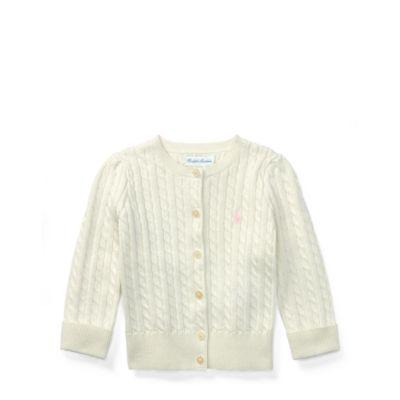 Ralph Lauren Cable-knit Cotton Cardigan White 3m