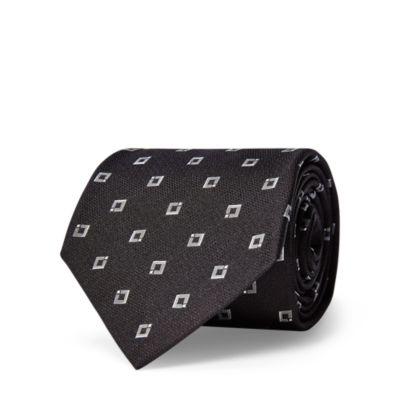 Ralph Lauren Diamond Woven Silk Tie Black
