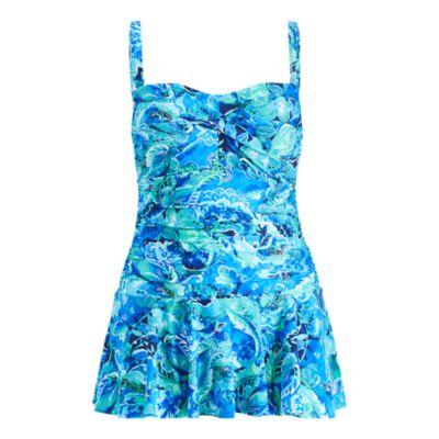 Ralph Lauren Slimming Paisley One-piece Blue Multi