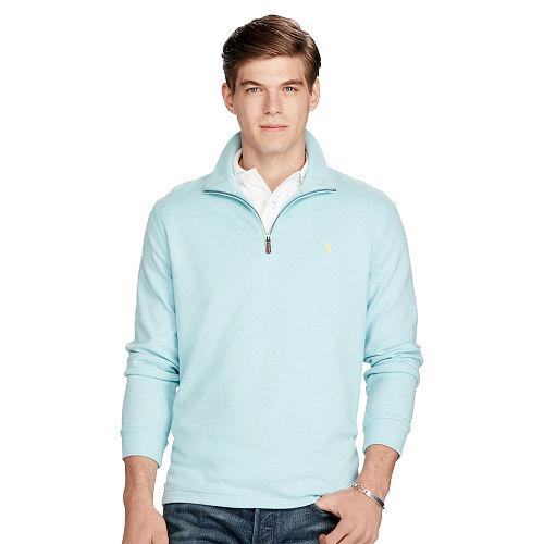 Polo Ralph Lauren Cotton-blend Half-zip Pullover Watch Hill Blue Heather