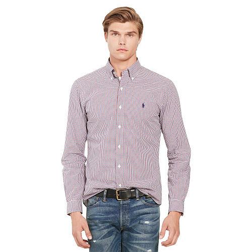 Polo Ralph Lauren Slim-fit Checked Poplin Shirt Red/blue