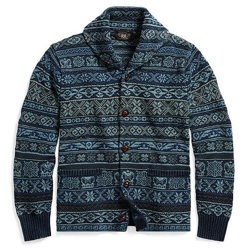 Ralph Lauren Rrl Fair Isle Cotton Cardigan