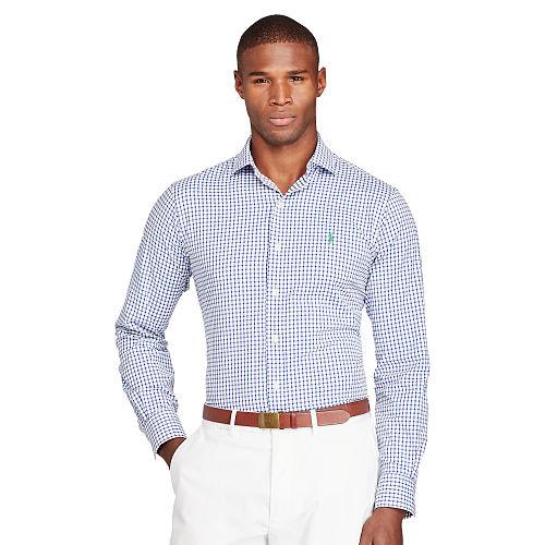 Ralph Lauren Polo Golf Performance Twill Sport Shirt Royal/white