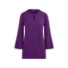 Ralph Lauren Jersey Keyhole Top Dark Mulberry