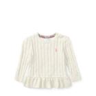 Ralph Lauren Cable-knit Peplum Sweater Warm White 3m