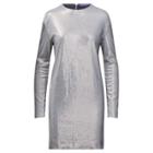 Ralph Lauren Sondra Sequined Dress Silver