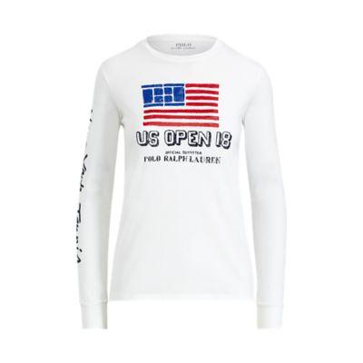 Ralph Lauren Us Open Long-sleeve Shirt Pure White