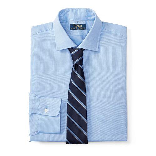 Polo Ralph Lauren Slim-fit Dobby Dress Shirt 1052b Blue/white