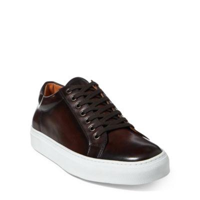 Ralph Lauren Severn Calfskin Sneaker Dark Brown
